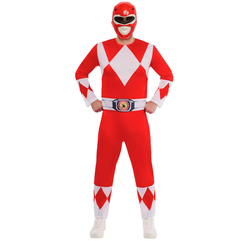 rubie-s-deluxe-power-rangers-red-ranger-kost-m-s-erwachsene image 1