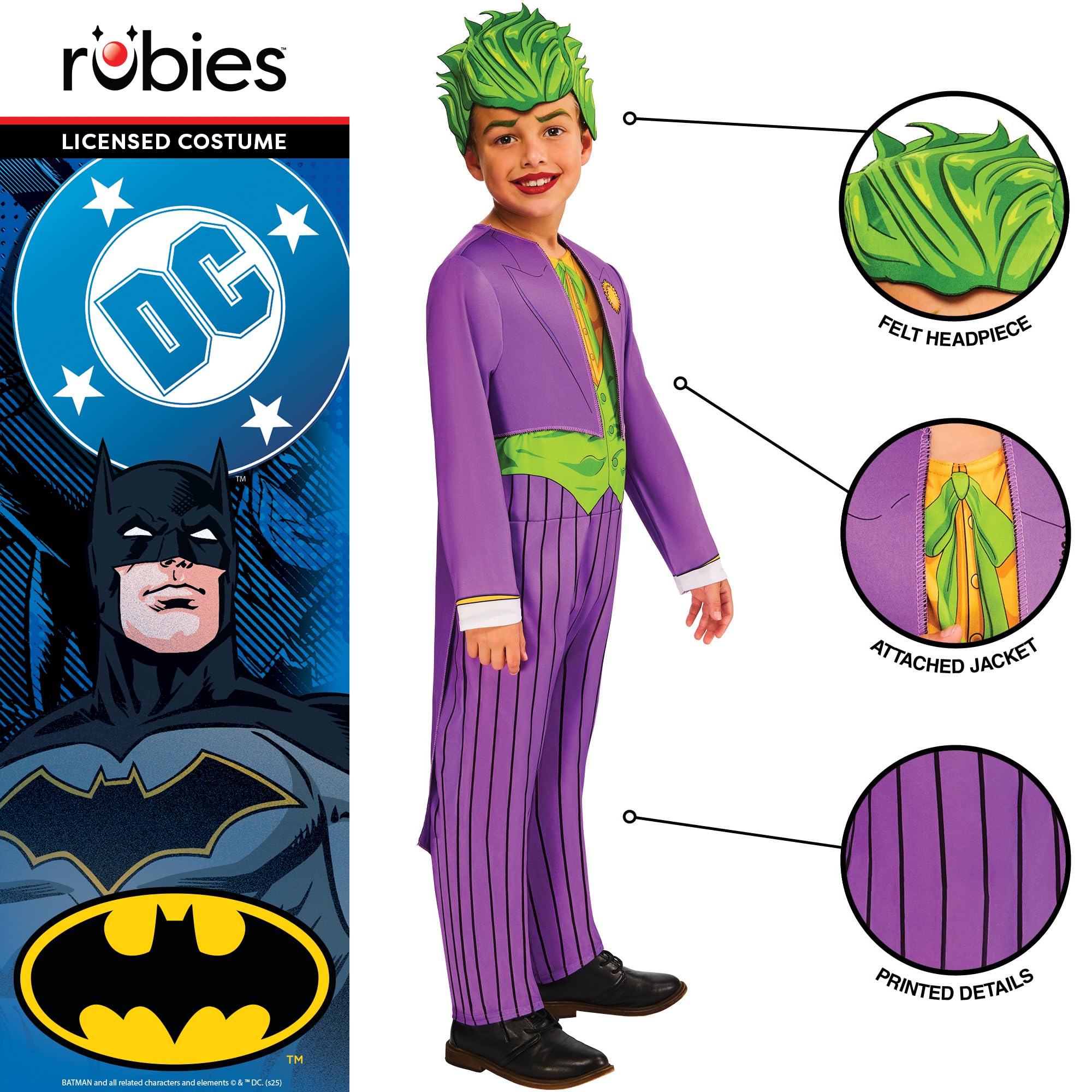 rubie-s-deluxe-joker-kost-m-kinder-5-6-jahre-dc image 3