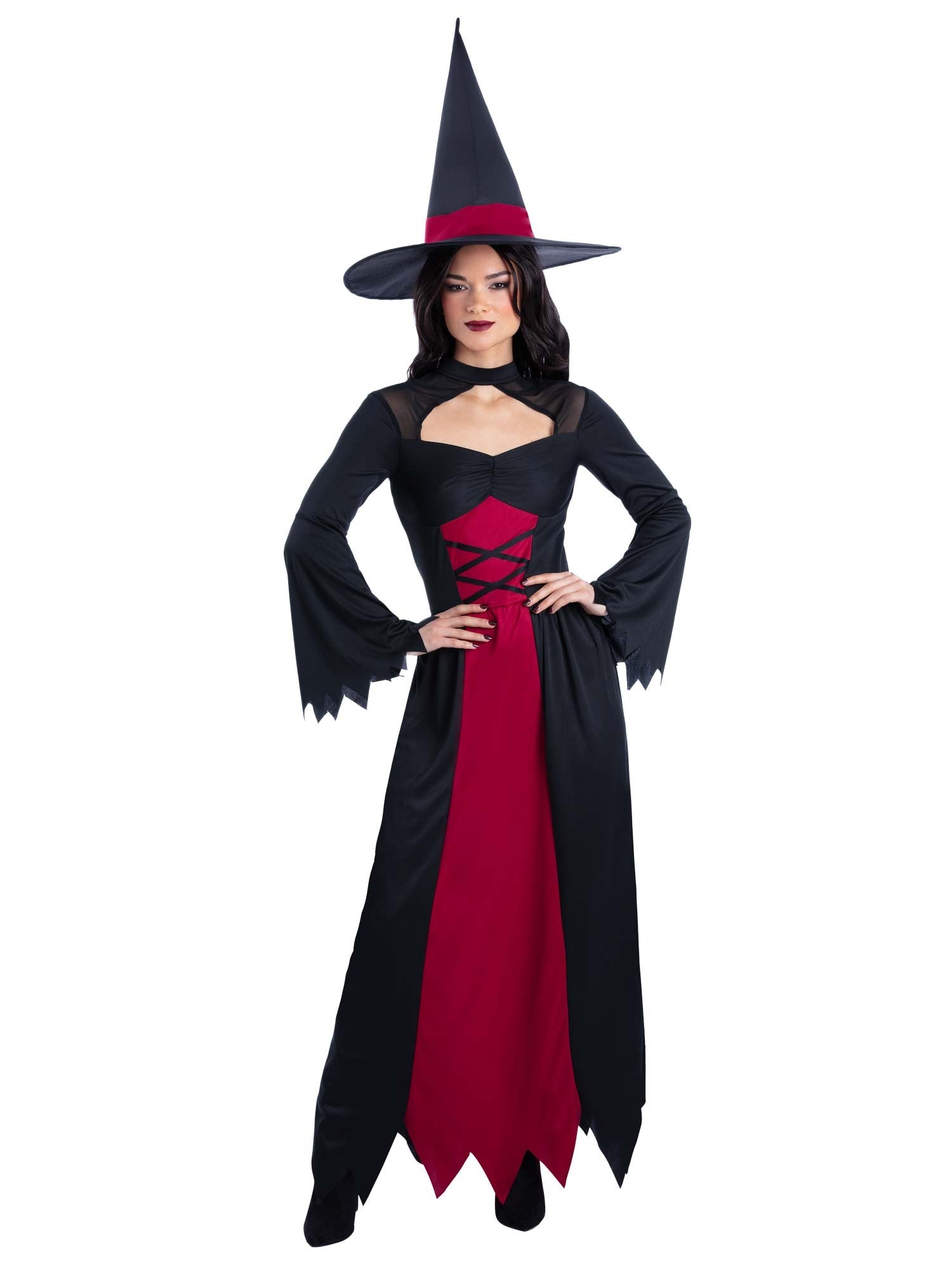 smiffys-fever-bewitched-hexenkost-m-rot-schwarz-m-damen image 1