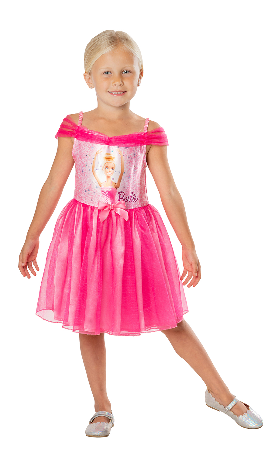 barbie-ballerina-kost-m-tutu-rosa-kinder-t-llkleid image 1