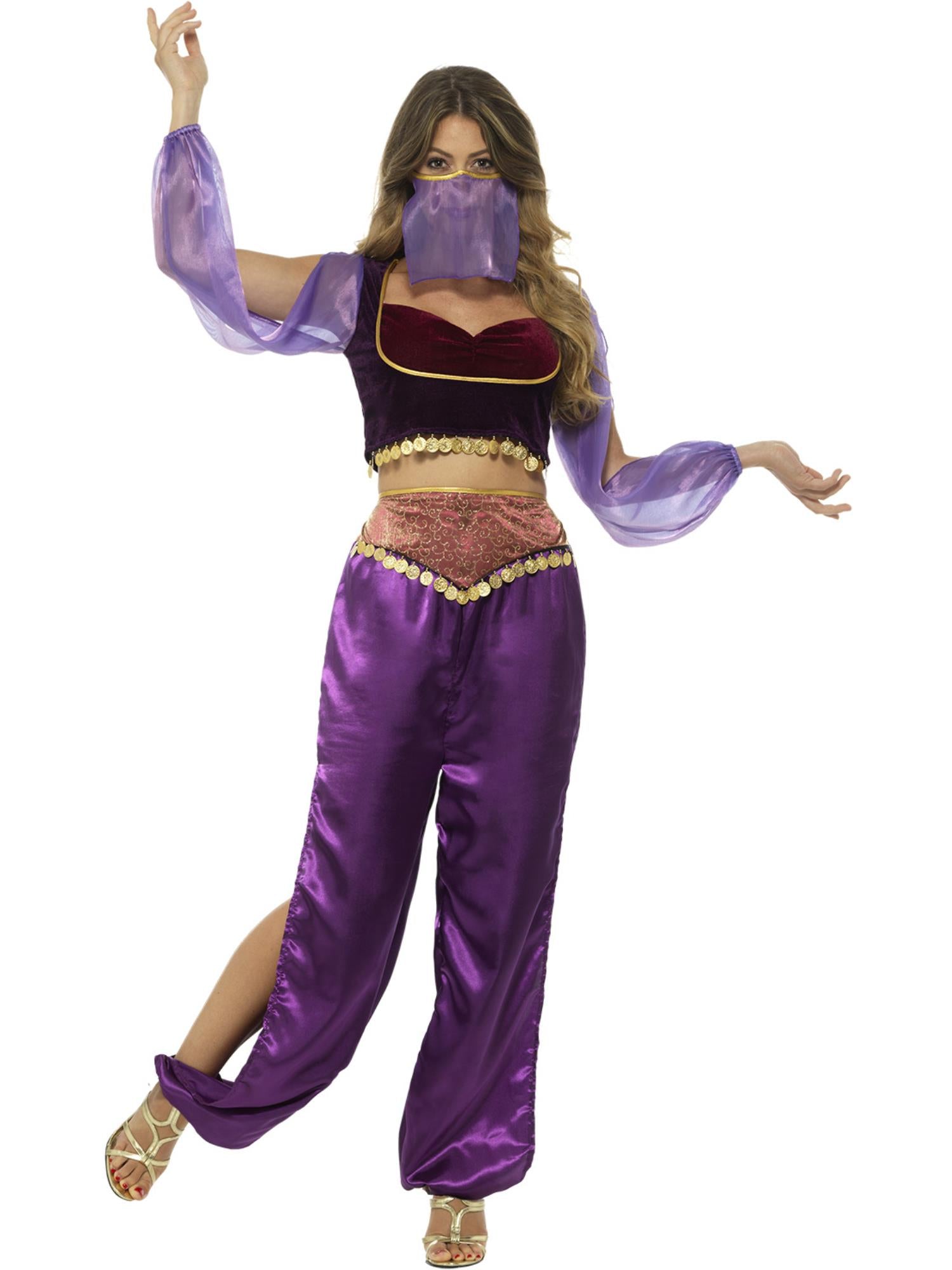 smiffys-fever-arabian-princess-kost-m-lila-damen-3-tlg image 4