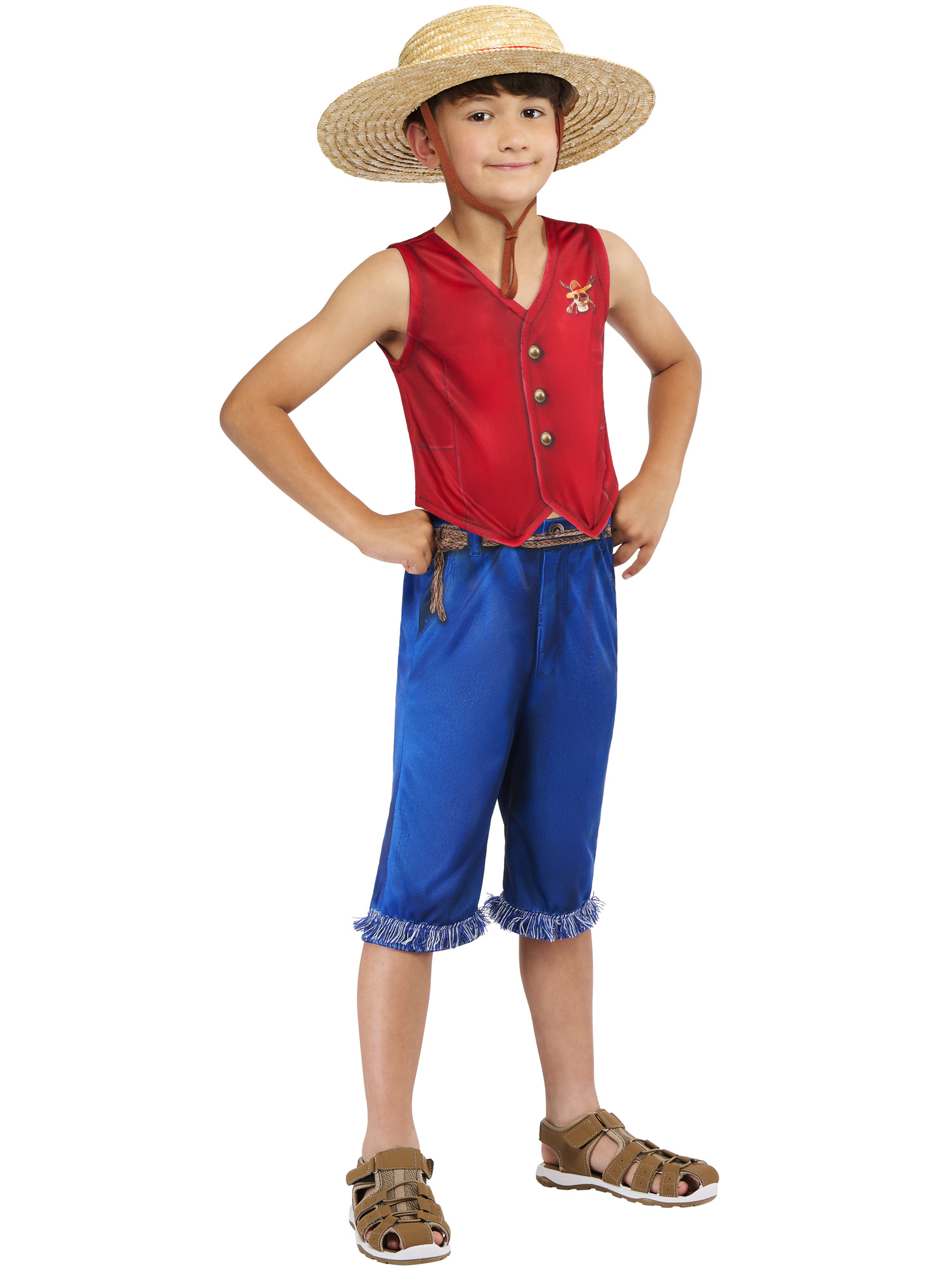 rubies-luffy-kost-m-kinder-classic-one-piece-mit-hut image 4