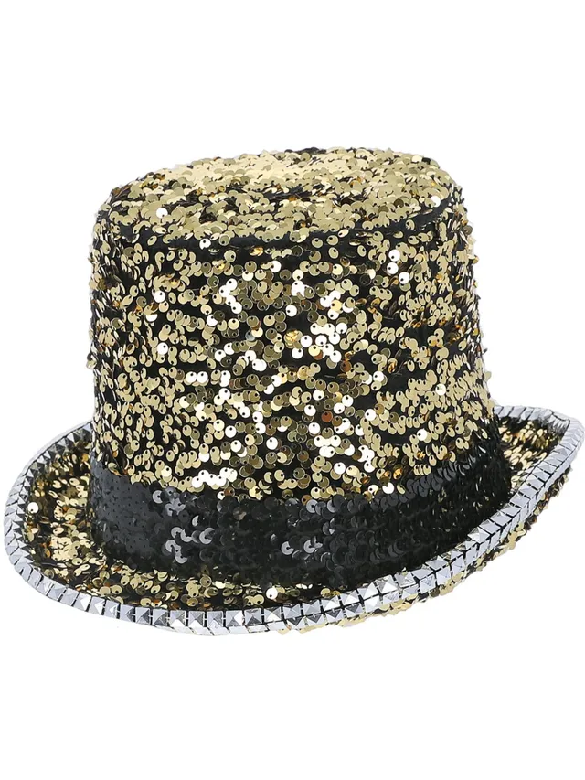 smiffys-fever-zylinder-gold-pailletten-deluxe-einheitsgr-e image 1