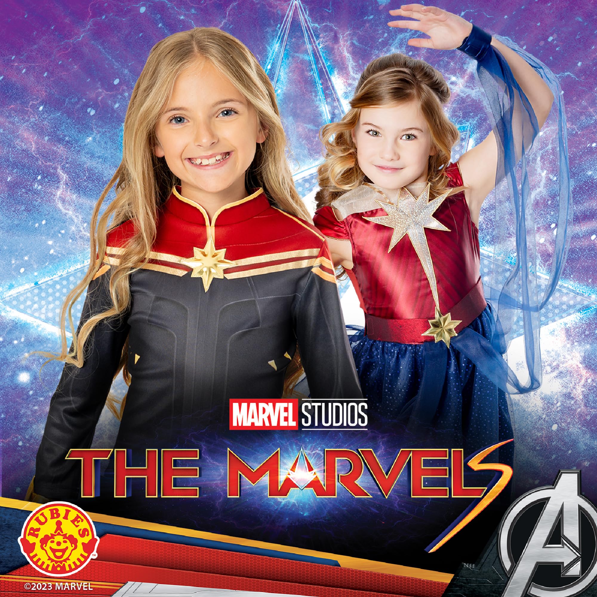 rubie-s-deluxe-captain-marvel-m-dchenkost-m-9-10-jahre-lizenziert image 4
