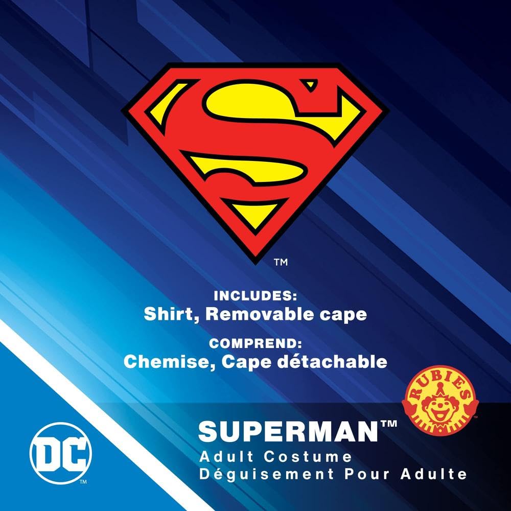 rubie-s-deluxe-superman-t-shirt-kost-m-herren-gr-e-l-mit-cape image 8