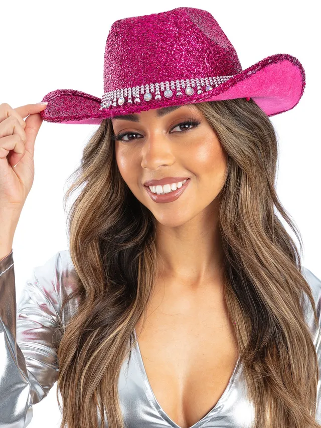 smiffys-fever-cowboy-hut-pink-bling-strass-damen image 1