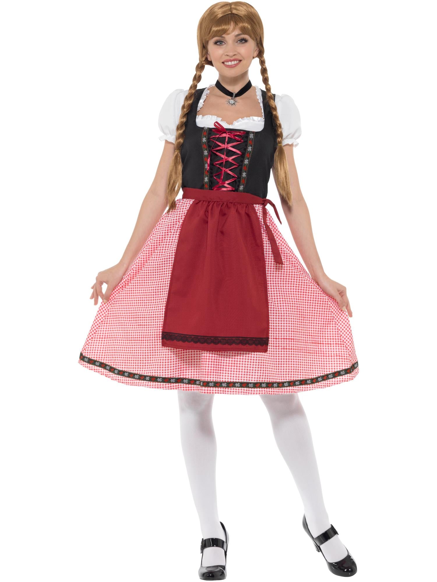 smiffys-fever-bavarian-tavern-maid-dirndl-damen-rot-m image 4
