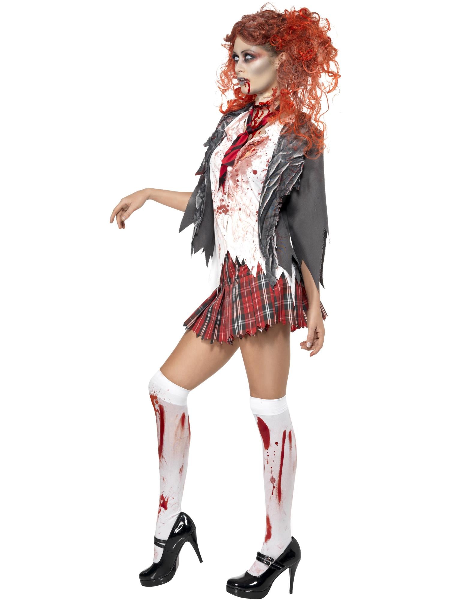 smiffys-fever-zombie-schoolgirl-kost-m-damen-grau-m image 3