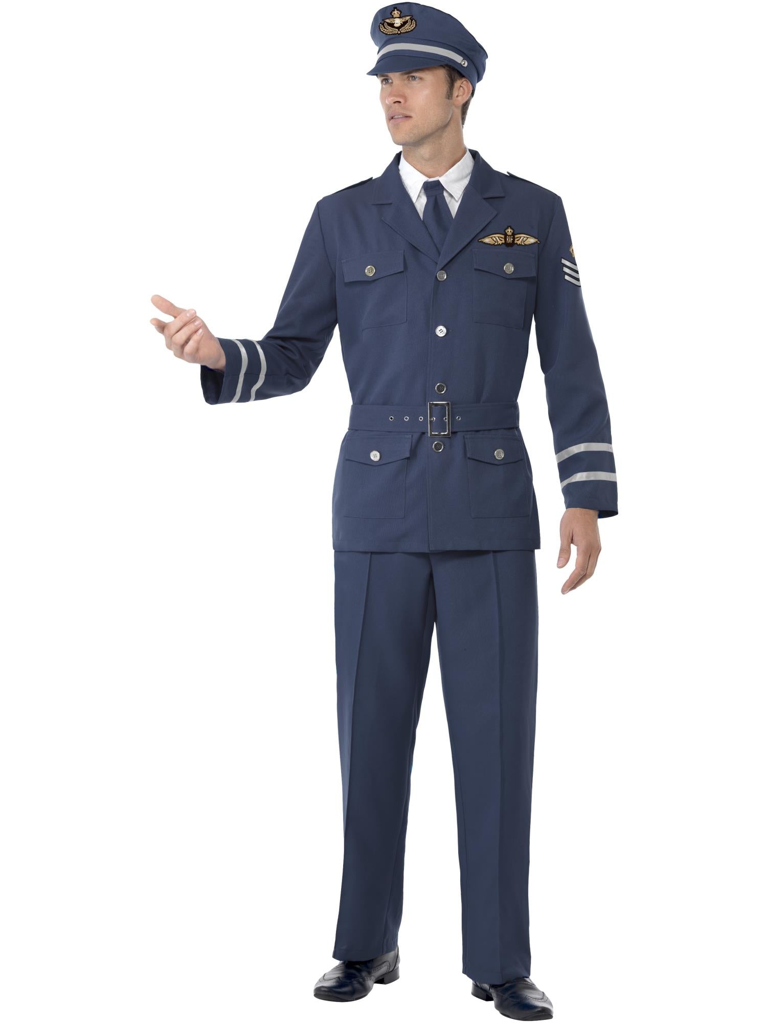 smiffys-fever-ww2-air-force-captain-kost-m-blau-herren image 4