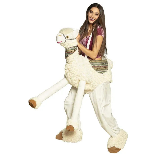 boland-lama-kost-m-erwachsene-lustig-pl-sch-huckepack image 1