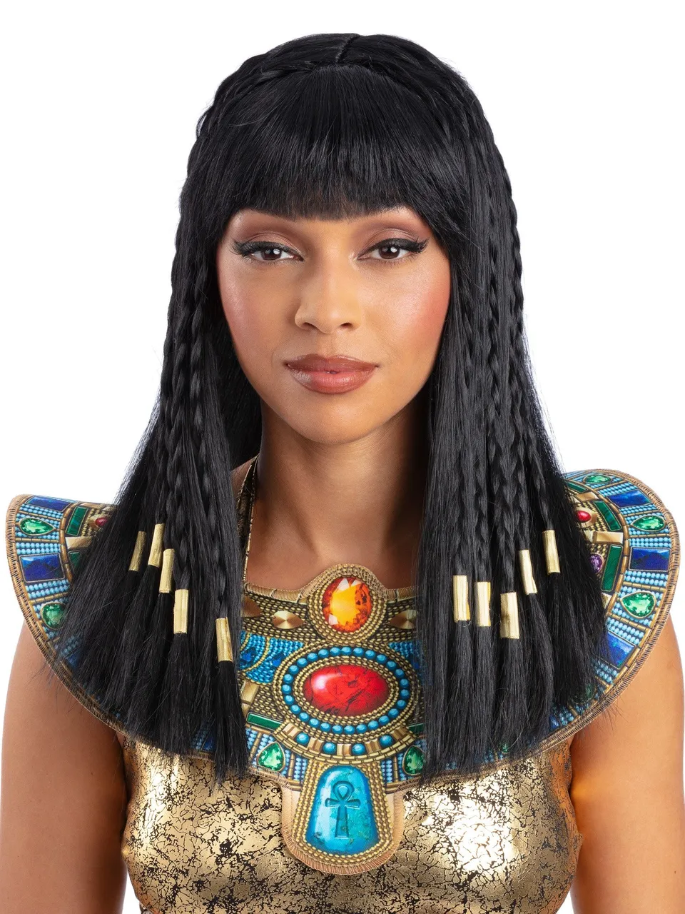 smiffys-fever-cleopatra-per-cke-schwarz-gold-damen-per-cke image 1
