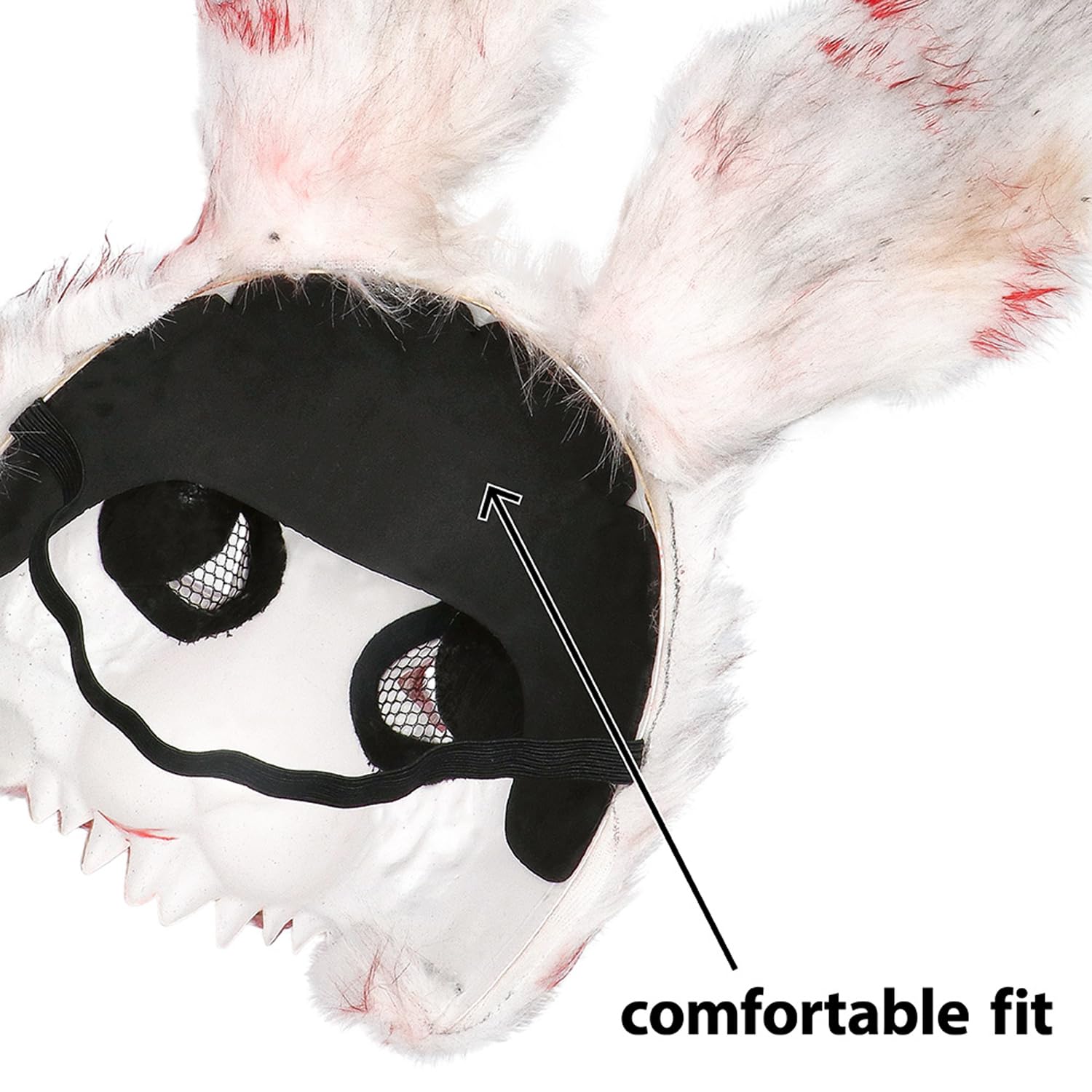 boland-72345-tiermaske-blutiges-kaninchen-halbmaske-pl-sch image 5