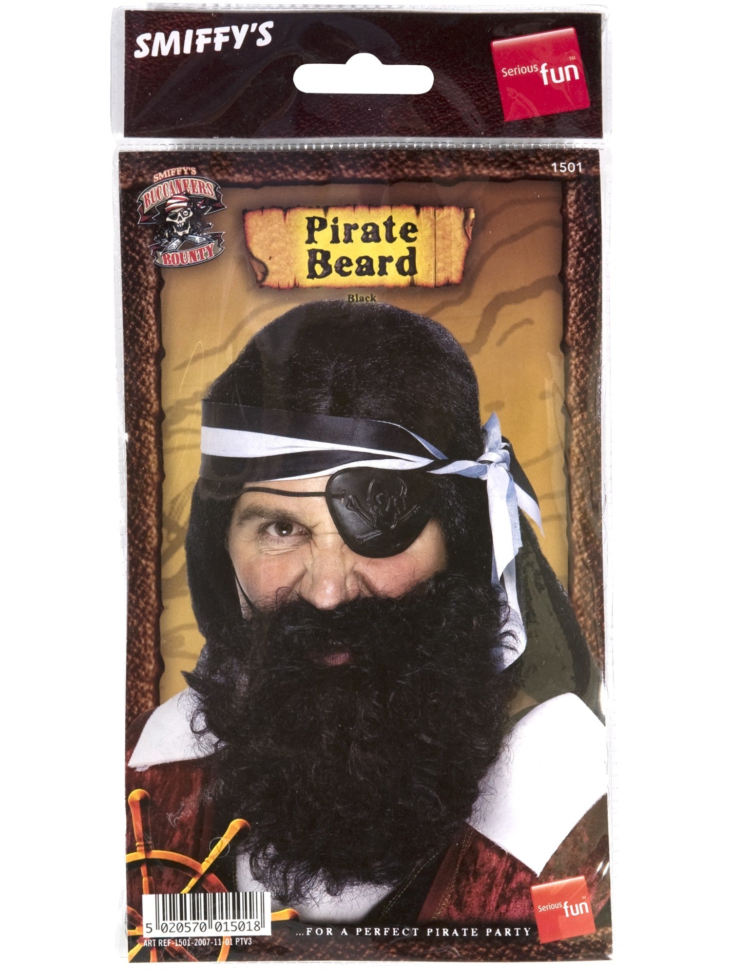 smiffys-fever-deluxe-piratenbart-kunstbart-schwarz image 2