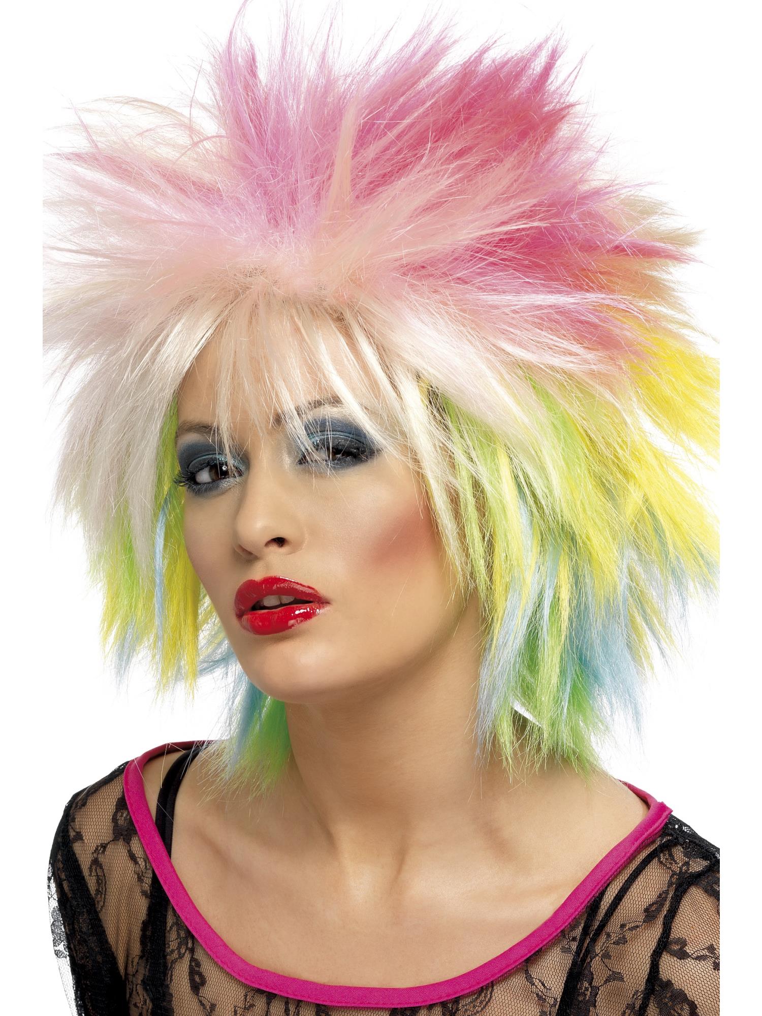 smiffys-fever-80s-attitude-per-cke-kurz-bunt-einheitsgr-e image 2