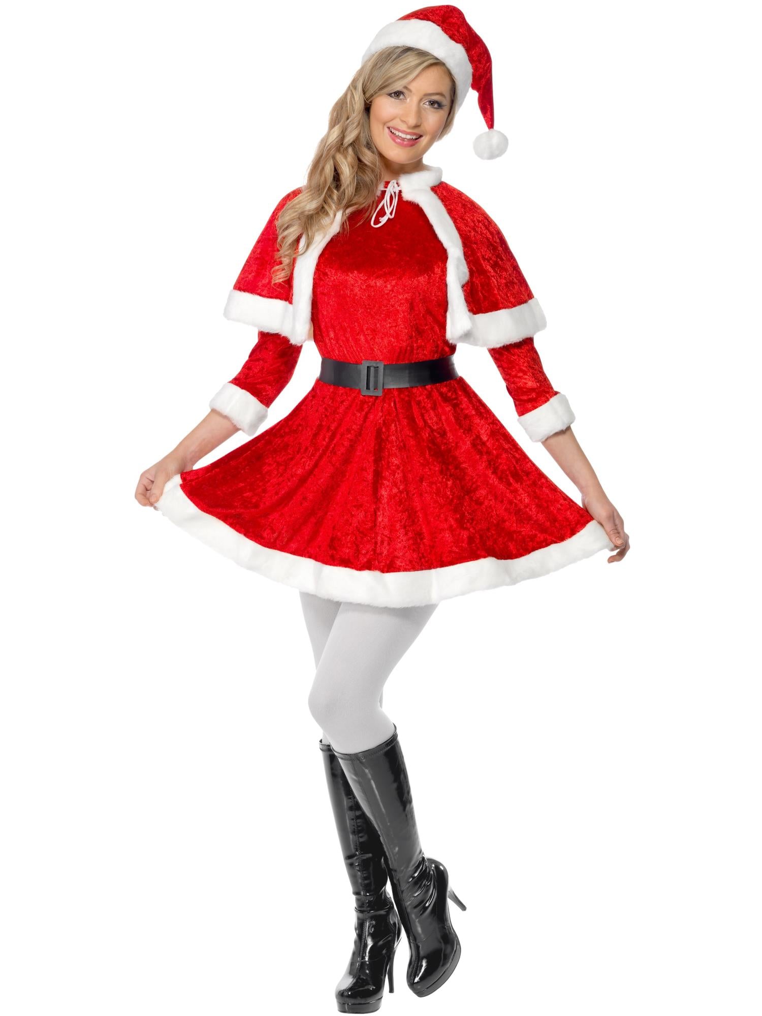 smiffys-fever-miss-santa-kost-m-damen-rot-4-teilig image 4