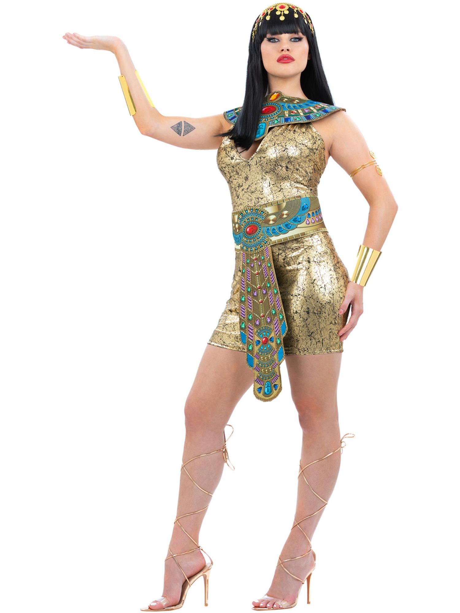 smiffys-fever-gypterin-kost-m-gold-kleid-mit-g-rtel image 3