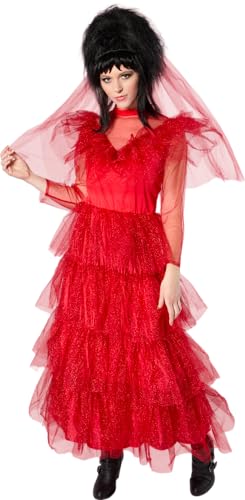 rubie-s-deluxe-beetlejuice-lydia-s-dress-kost-m-damen-rot image 7