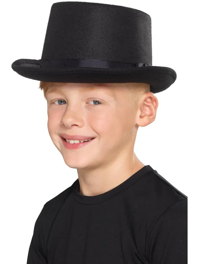 smiffys-fever-zylinder-kinder-schwarz-zauberhut-polyester image 1