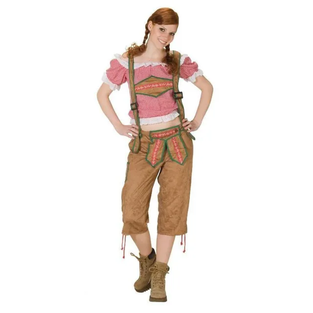 rubie-s-deluxe-karierte-bluse-kost-m-rot-wei-gr-42-baumwolle image 1