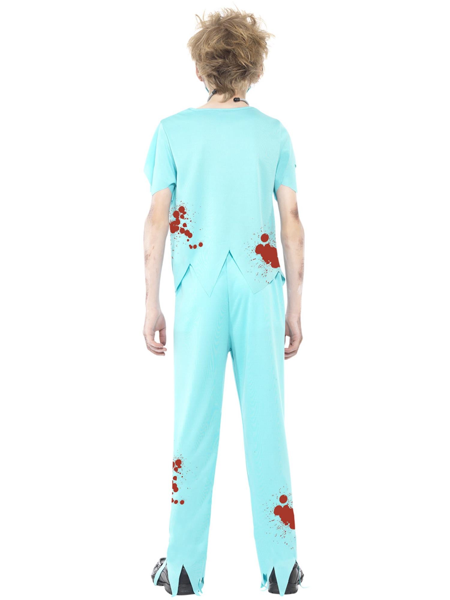 smiffys-fever-zombie-chirurg-kost-m-blau-junge image 2