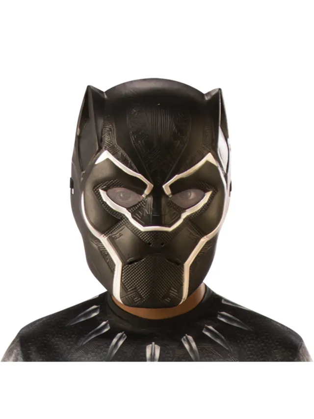 rubies-black-panther-plastikmaske-schwarz-grau-superheld image 1