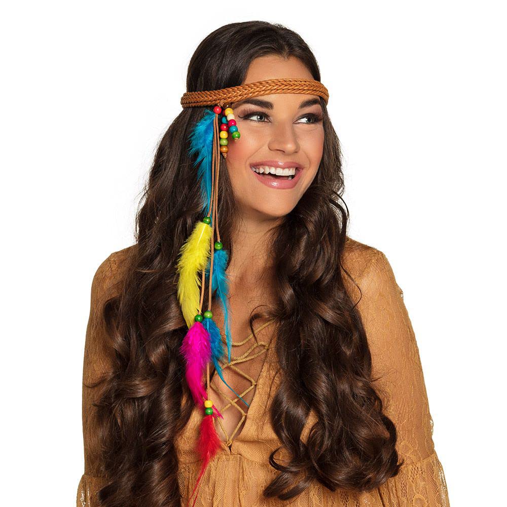 boland-headwear-haarband-hippie-mit-federn-boho-fasching image 4