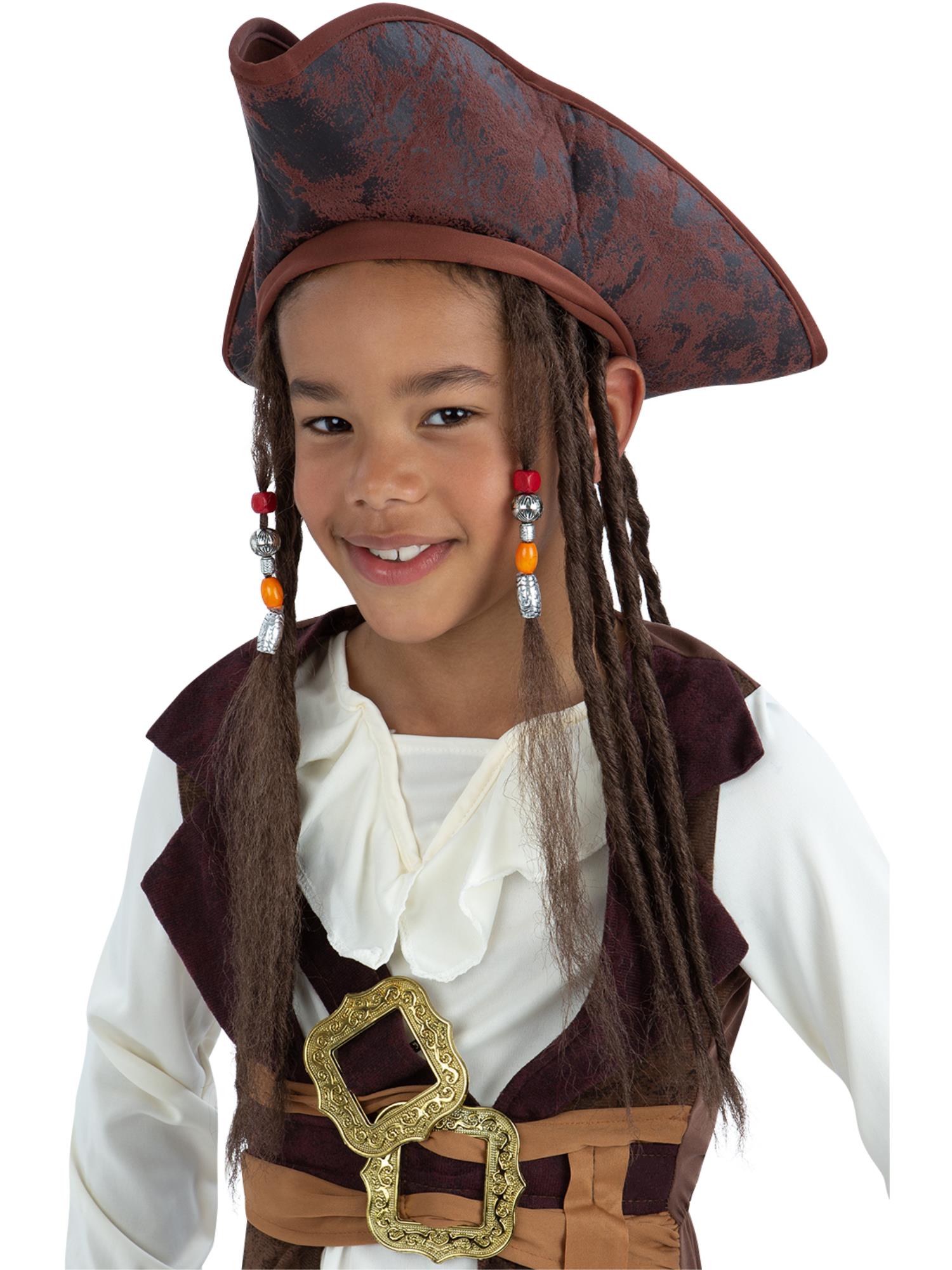 smiffys-fever-piratenhut-mit-dreadlocks-kinder-braun-schwarz image 1