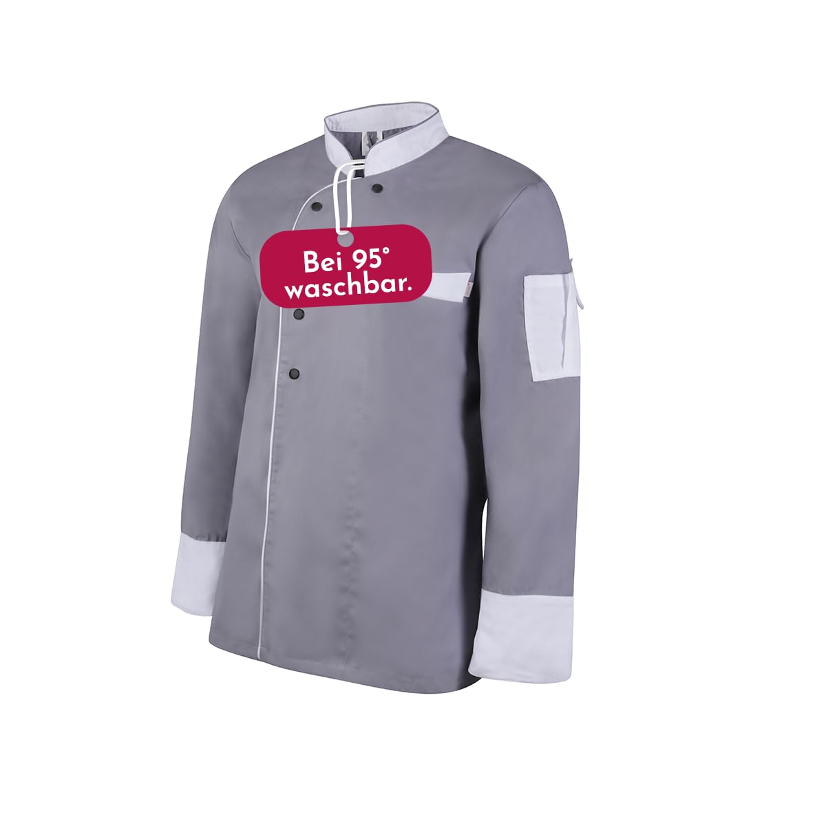 clinotest-personal-kochjacke-herren-langarm-wei-baumwolle image 6