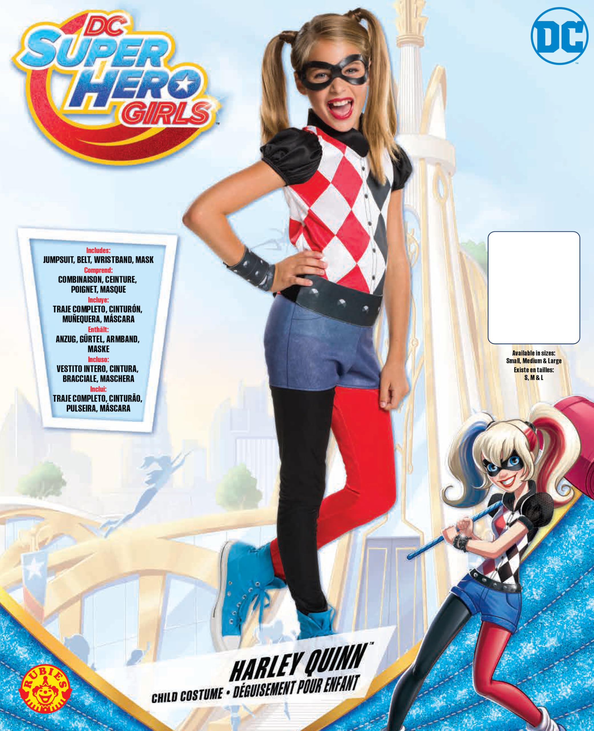rubie-s-deluxe-harley-quinn-kost-m-kinder-jumpsuit-gr-m image 2