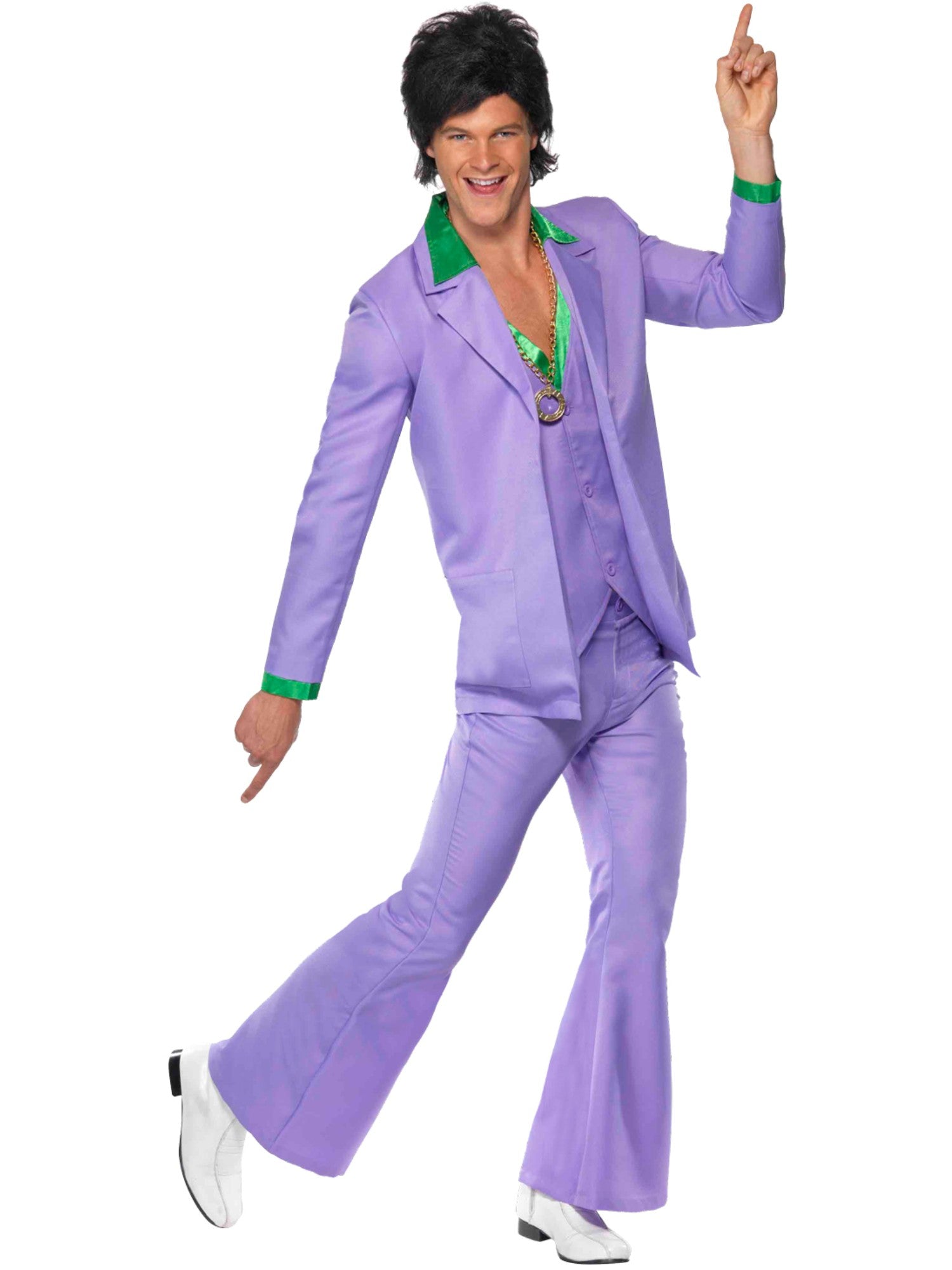 smiffys-fever-lavender-1970s-suit-kost-m-herren-m-lila image 4