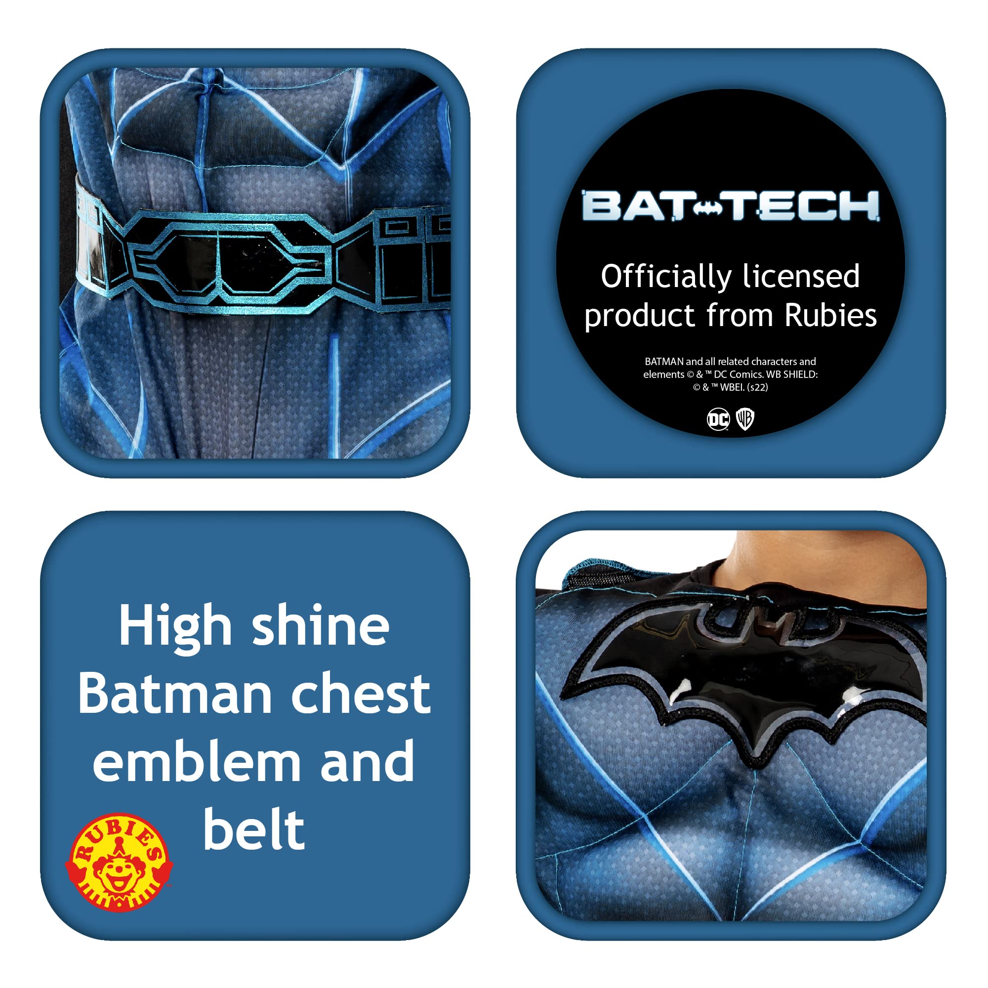 rubie-s-deluxe-bat-tech-batman-kost-m-3-4-jahre-kinder image 4