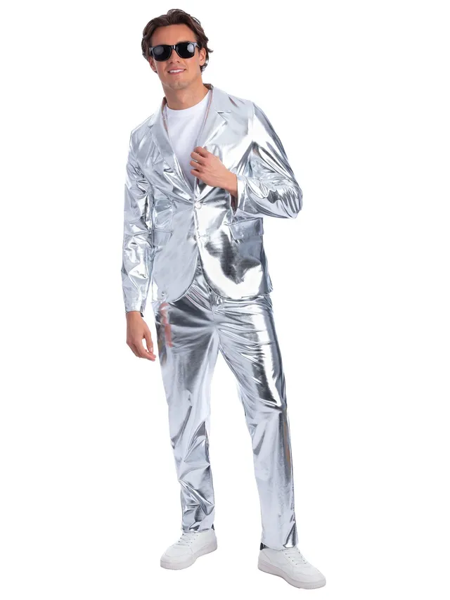 smiffys-fever-sterling-silver-jacket-blazer-silber-l image 1