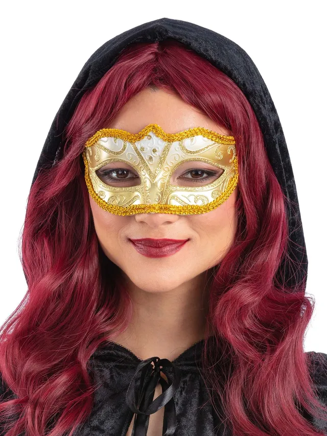 smiffys-fever-gold-venetian-augenmaske-gold-einheitsgr-e image 1