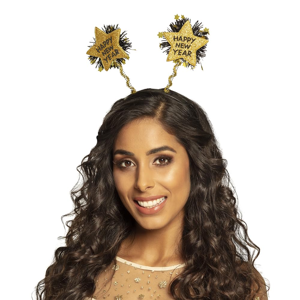 boland-haarreif-happy-new-year-silvester-schwarz-gold image 2
