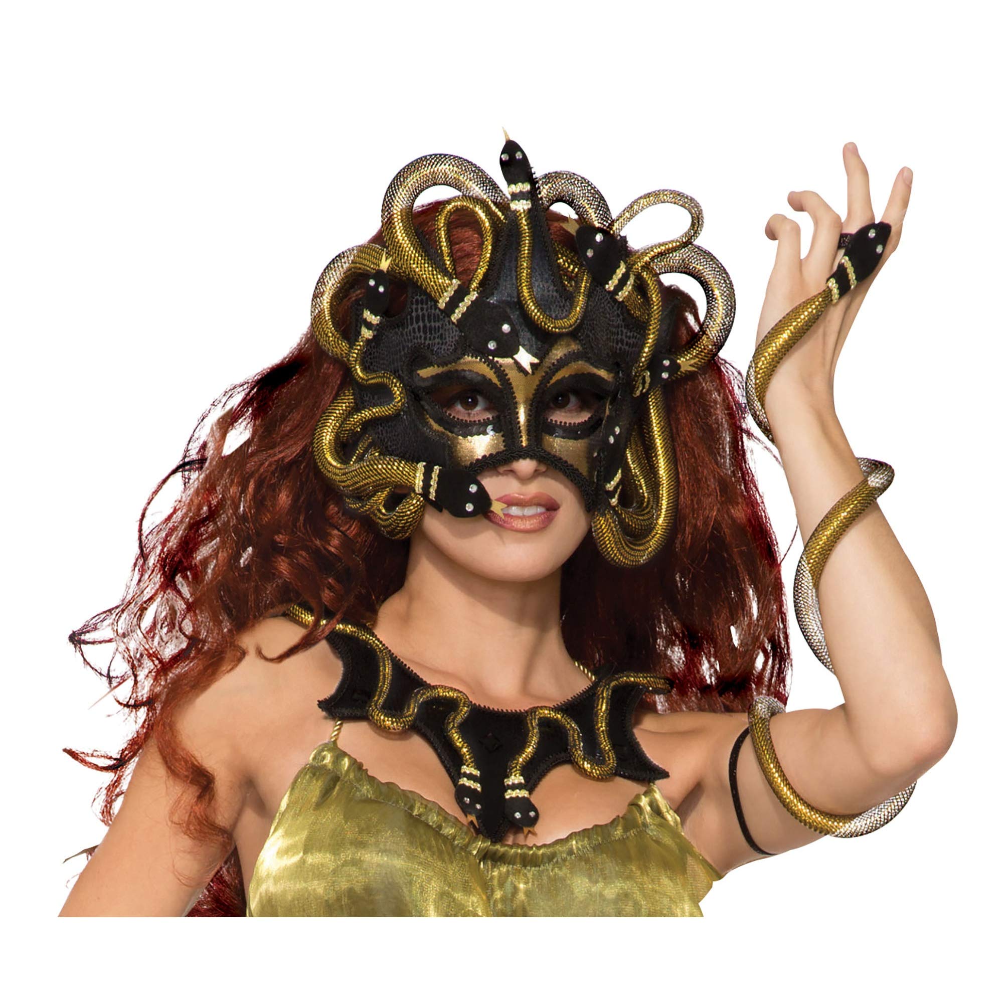 rubie-s-deluxe-medusa-maske-schlangen-halloween image 2