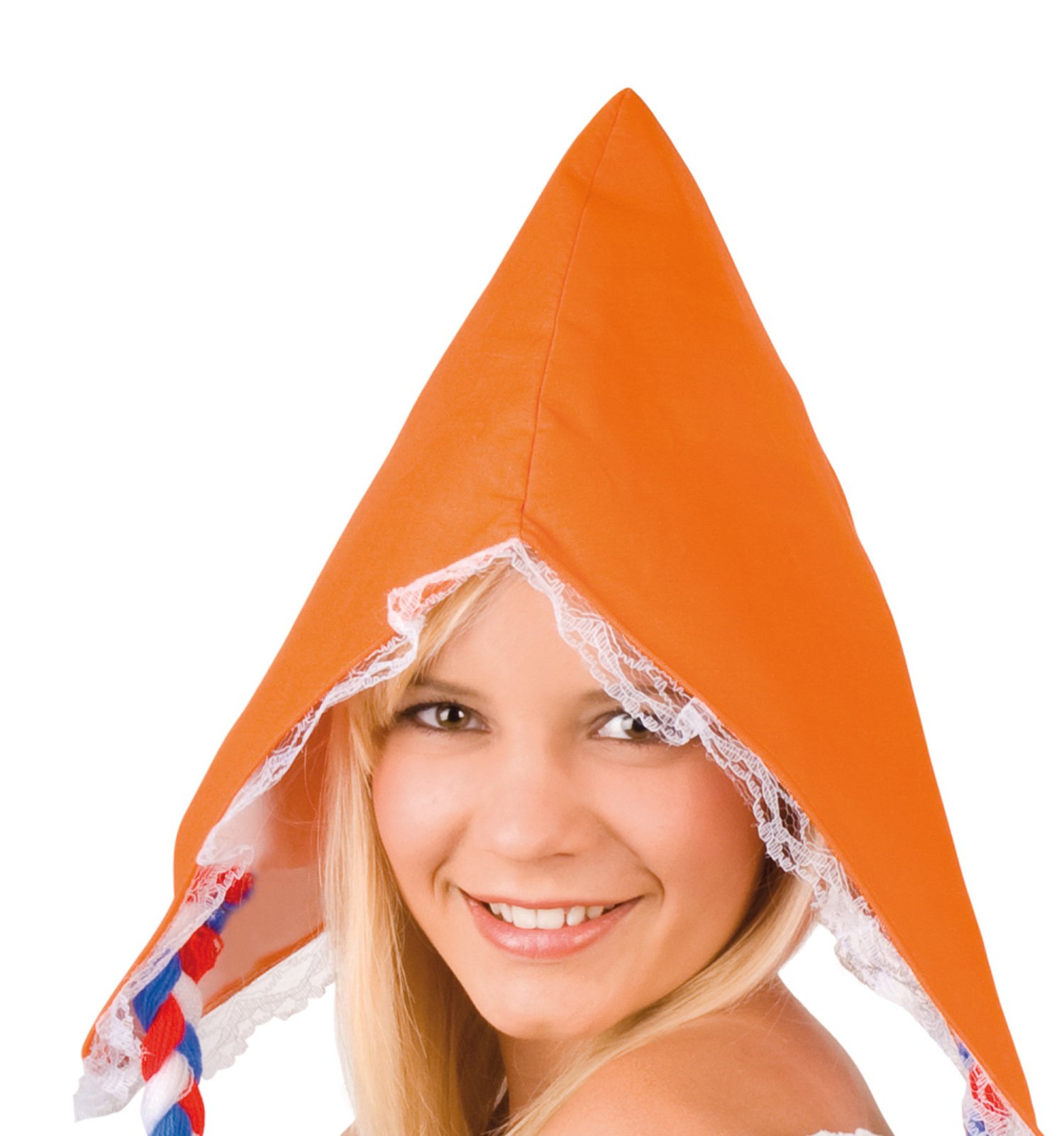 boland-m-tze-mit-haar-z-pfe-orange-wei image 2