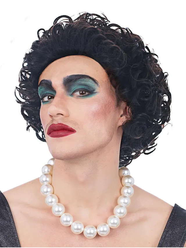 smiffys-fever-frank-per-cke-rocky-horror-schwarz-lockig-einheitsgr image 1