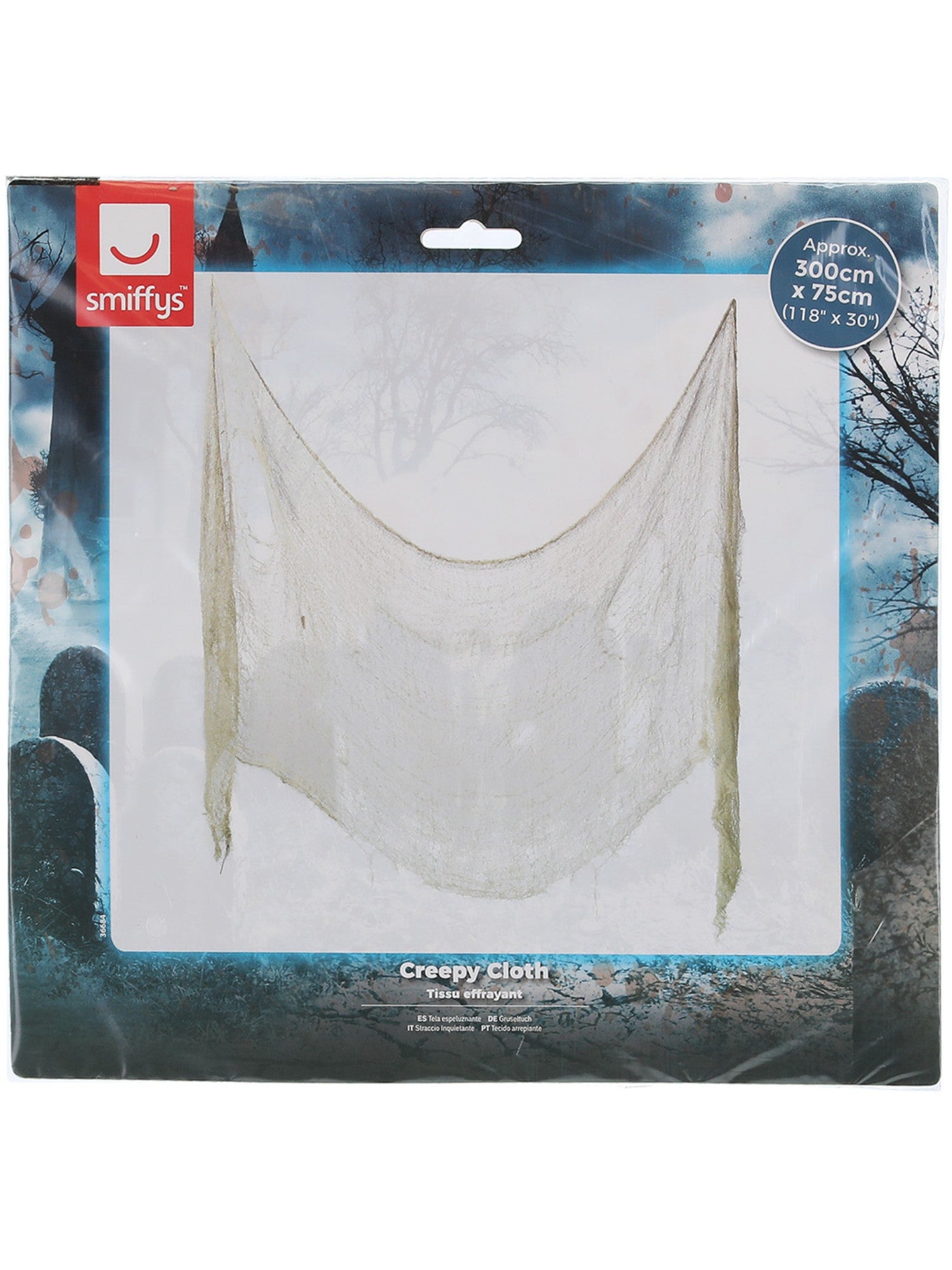 smiffys-fever-creepy-cloth-deko-creme-75x300-cm image 3