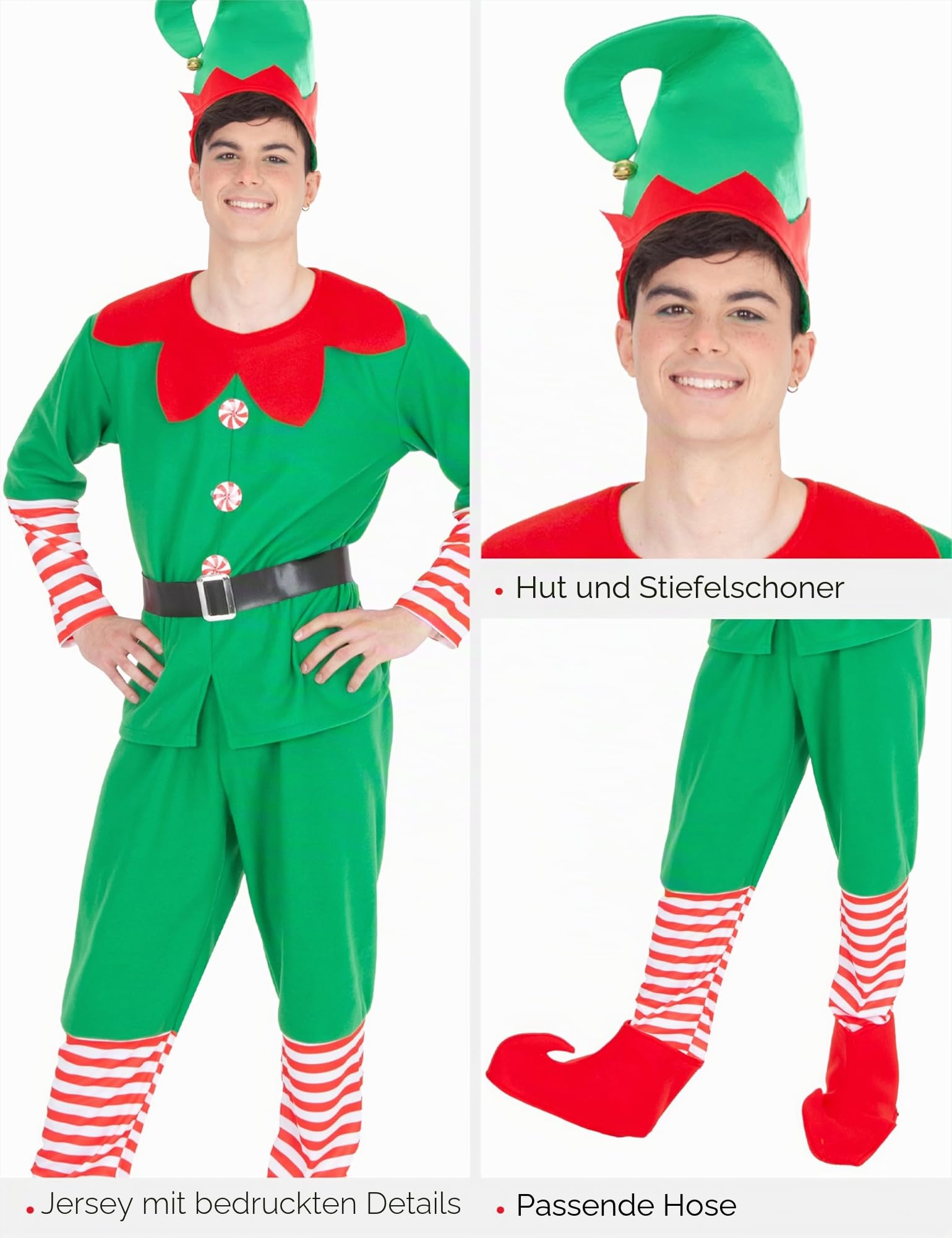 rubie-s-deluxe-elfen-kost-m-herren-weihnachtself-mit-m-tze image 5