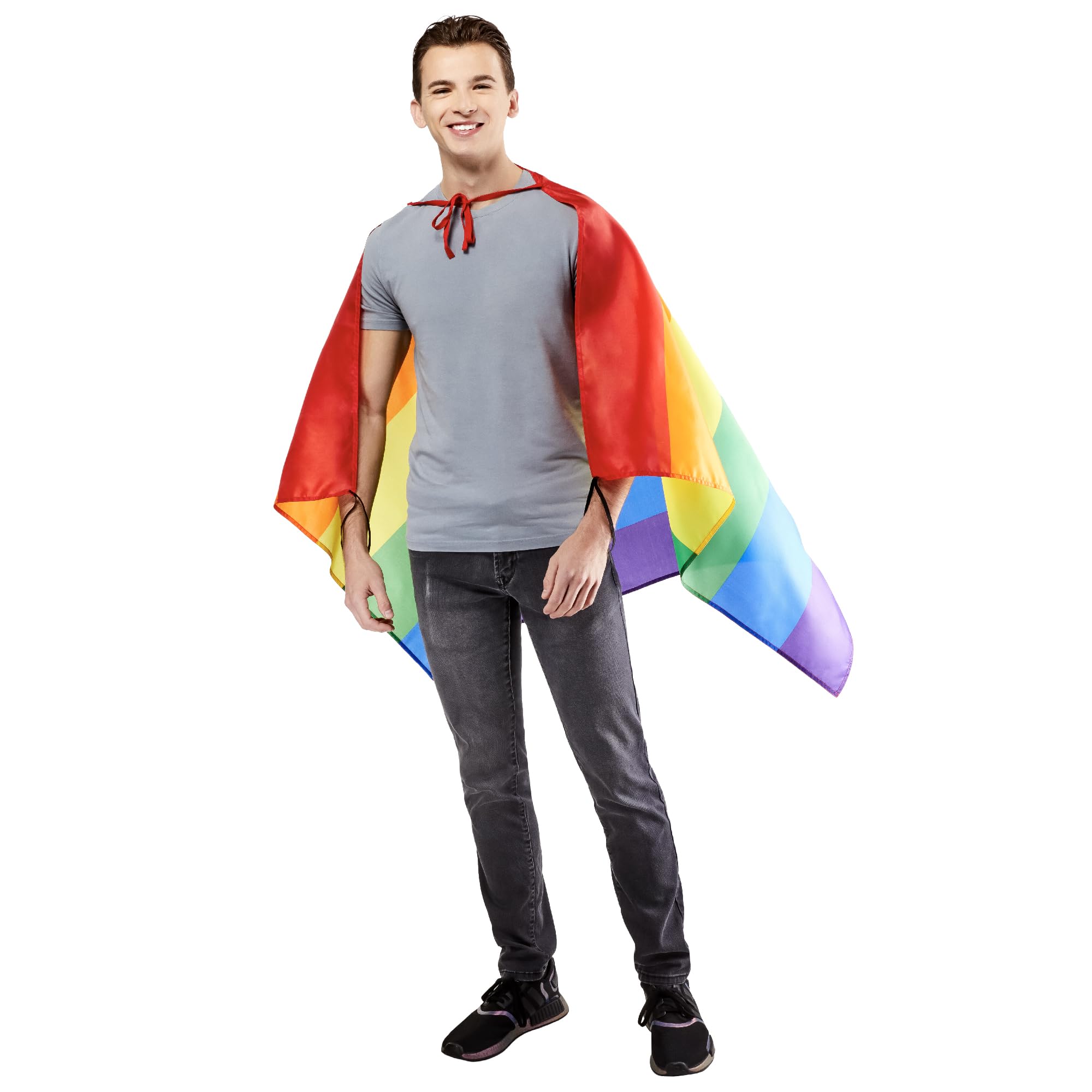 rubie-s-deluxe-pride-rainbow-cape-erwachsene-einheitsgr-e image 1