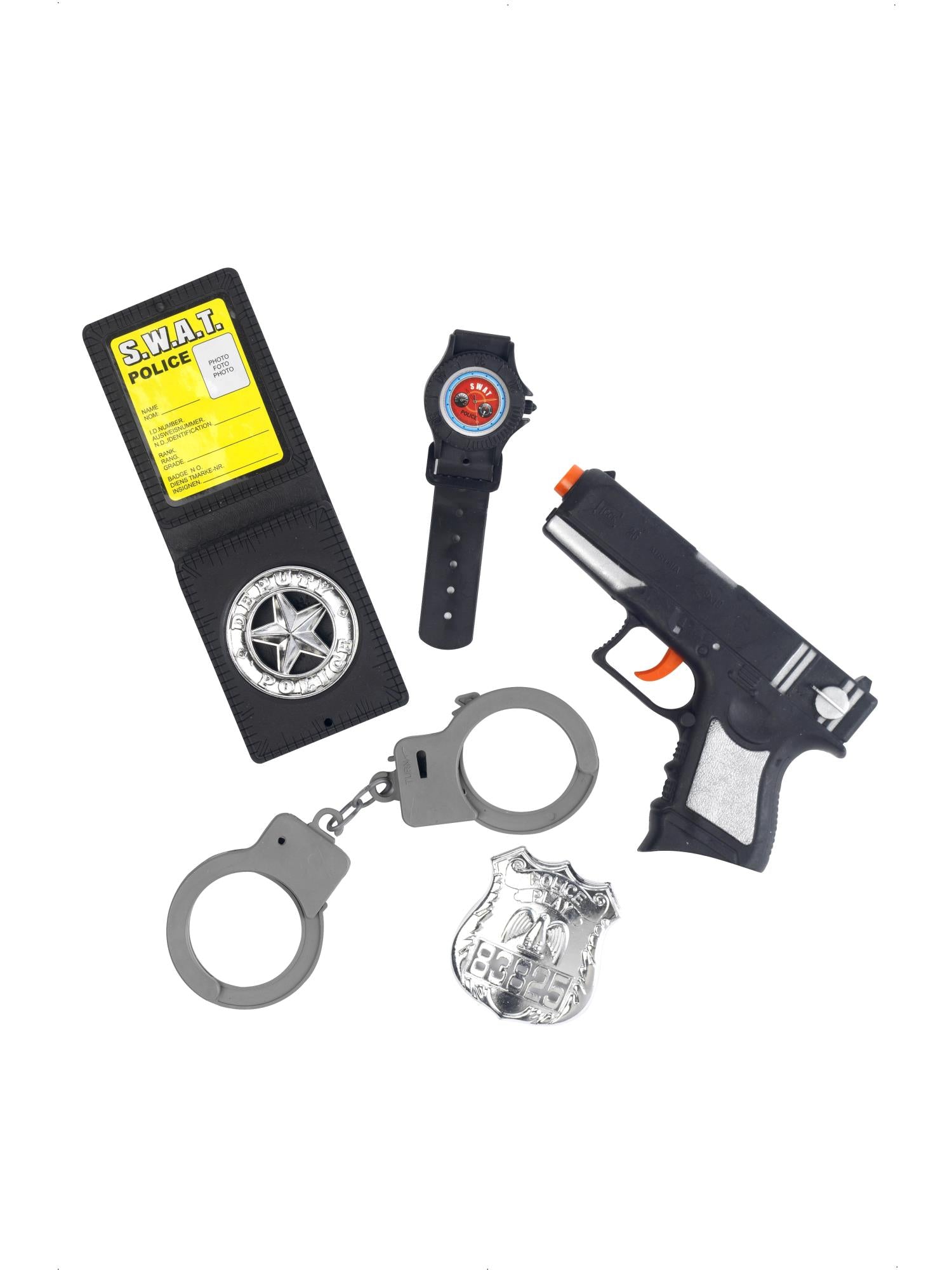 time4fun-polizei-set-handschellen-pistole-marke-kinder image 2