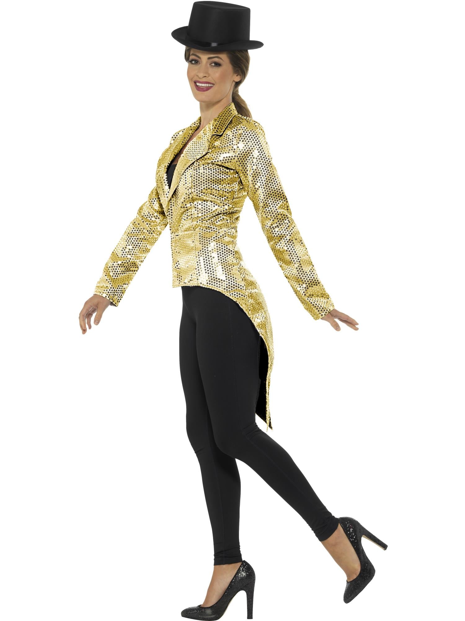 smiffys-fever-pailletten-frack-jacke-damen-gold-s image 3