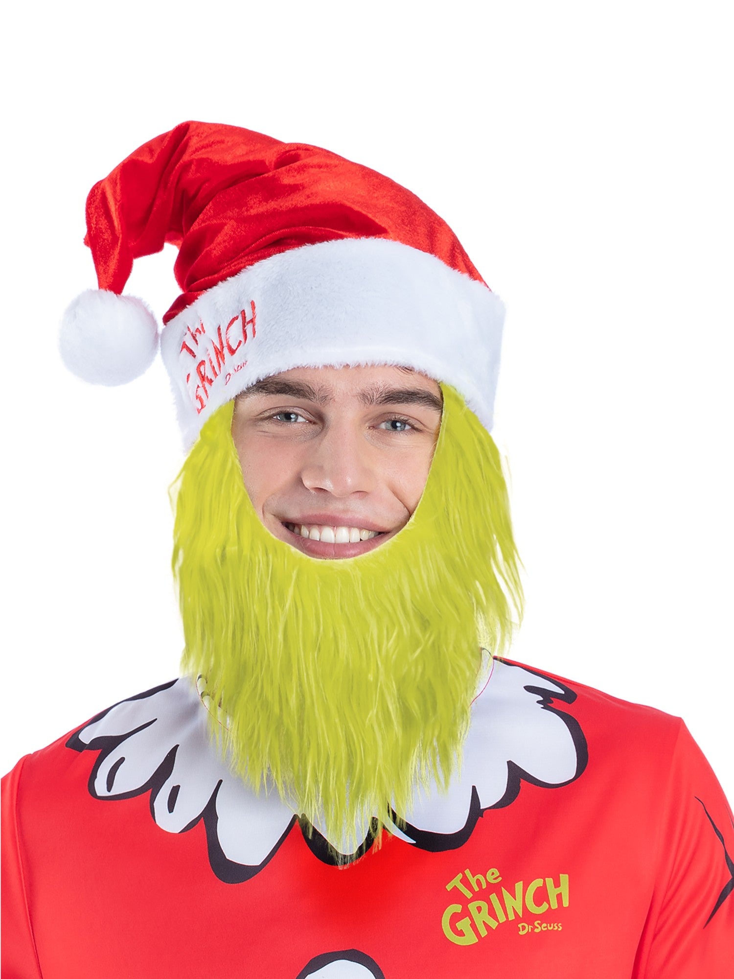 smiffys-fever-grinch-weihnachtsm-tze-rot-wei-erwachsene image 1