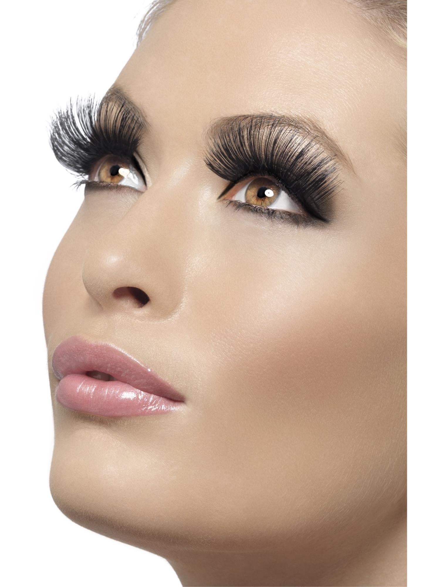 smiffys-fever-falsche-wimpern-60s-schwarz-lang-mit-kleber image 1
