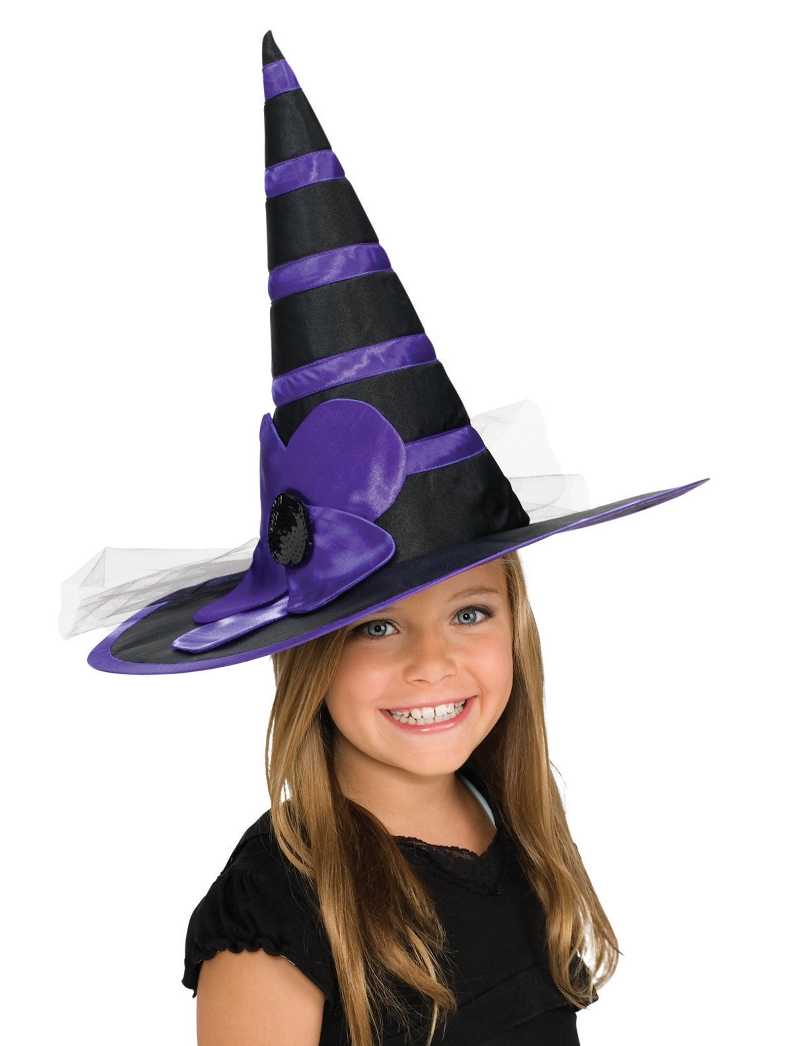 rubie-s-deluxe-purple-daisy-hexenhut-lila-kinder image 1