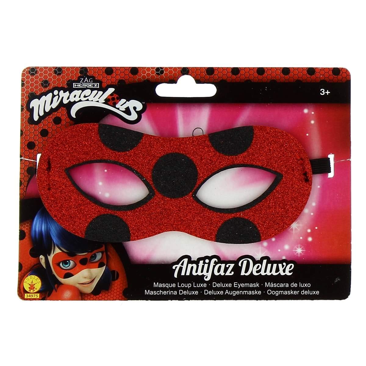 rubie-s-deluxe-miraculous-ladybug-maske-kinder-glitzer-rot image 3