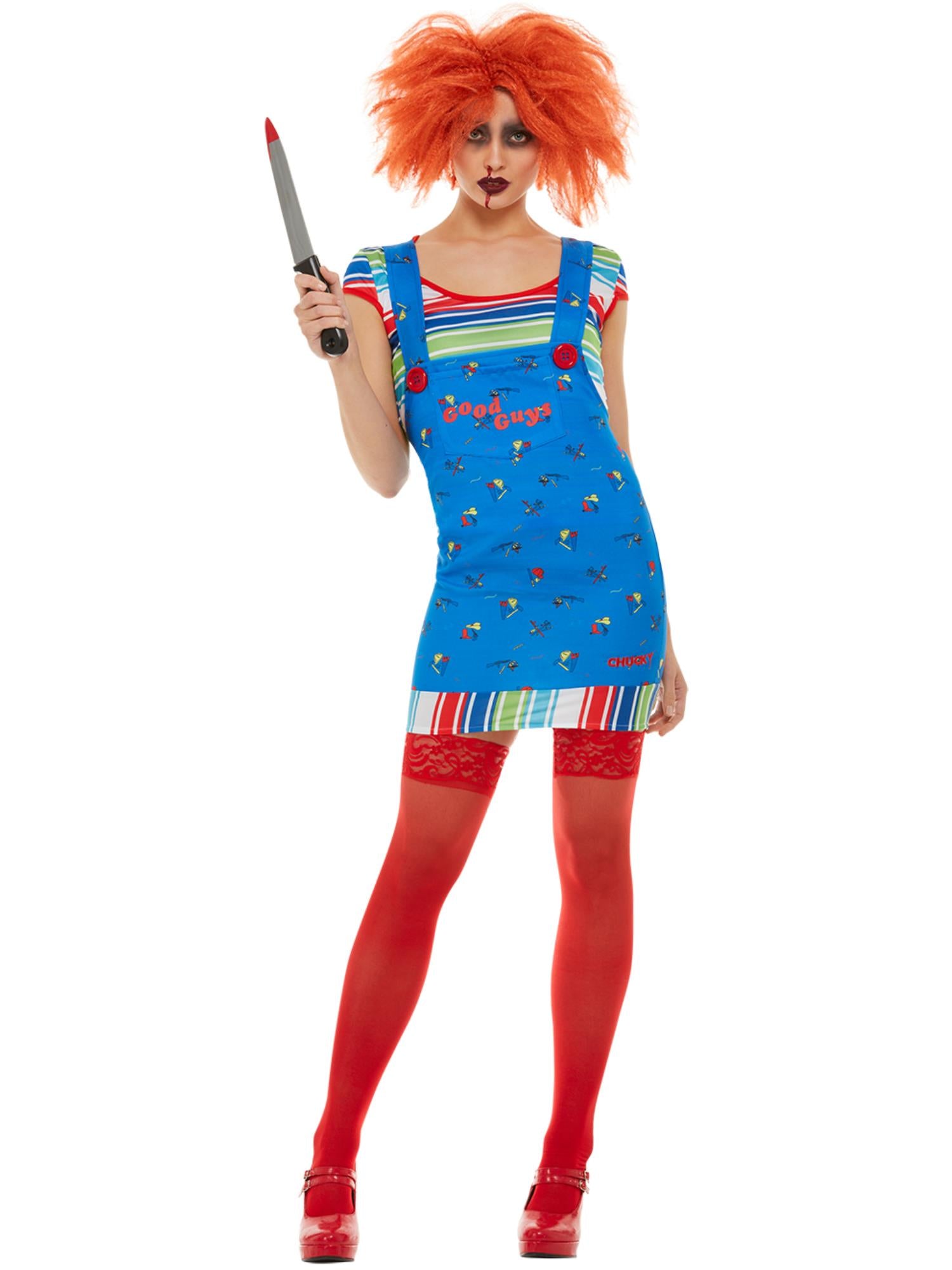 smiffys-fever-chucky-kost-m-blau-damen-mit-kleid-gr-l image 1