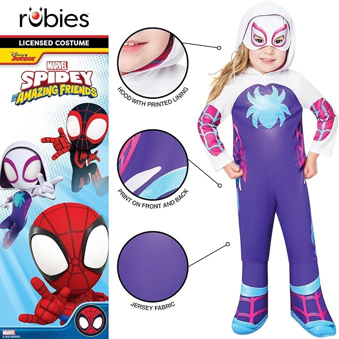 rubie-s-deluxe-ghost-spider-kost-m-kleinkind-5-6-j-mit-maske image 4