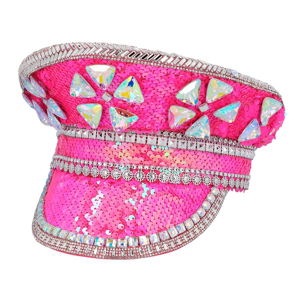 boland-33035-burning-man-schirmm-tze-cap-pink-pailletten image 2