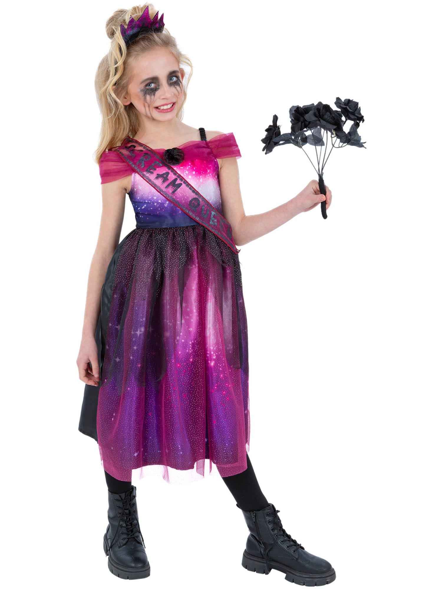 smiffys-fever-scream-queen-kinderkost-m-kleid-mit-krone image 1